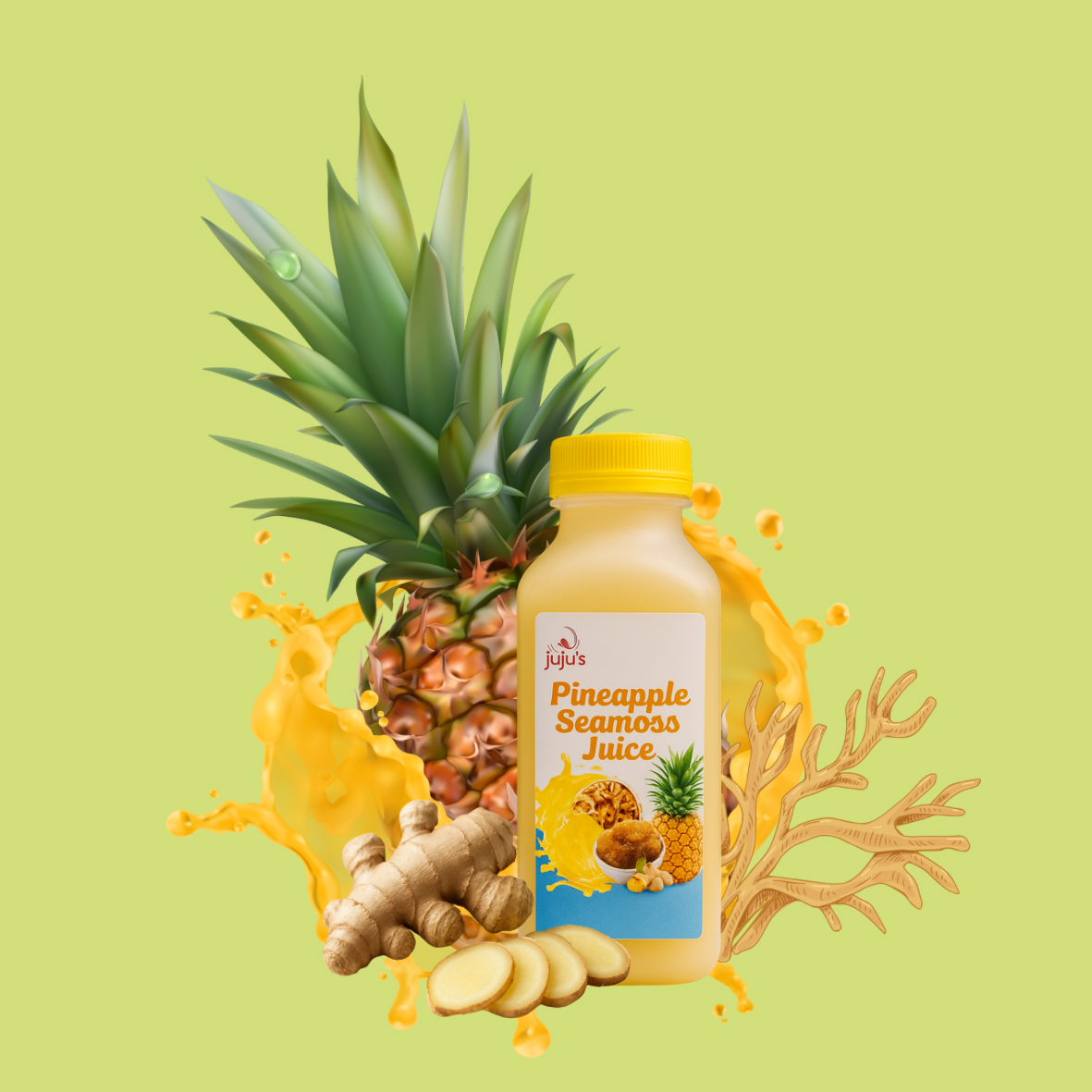 Pineapple Seamoss Juice (4-Pack)